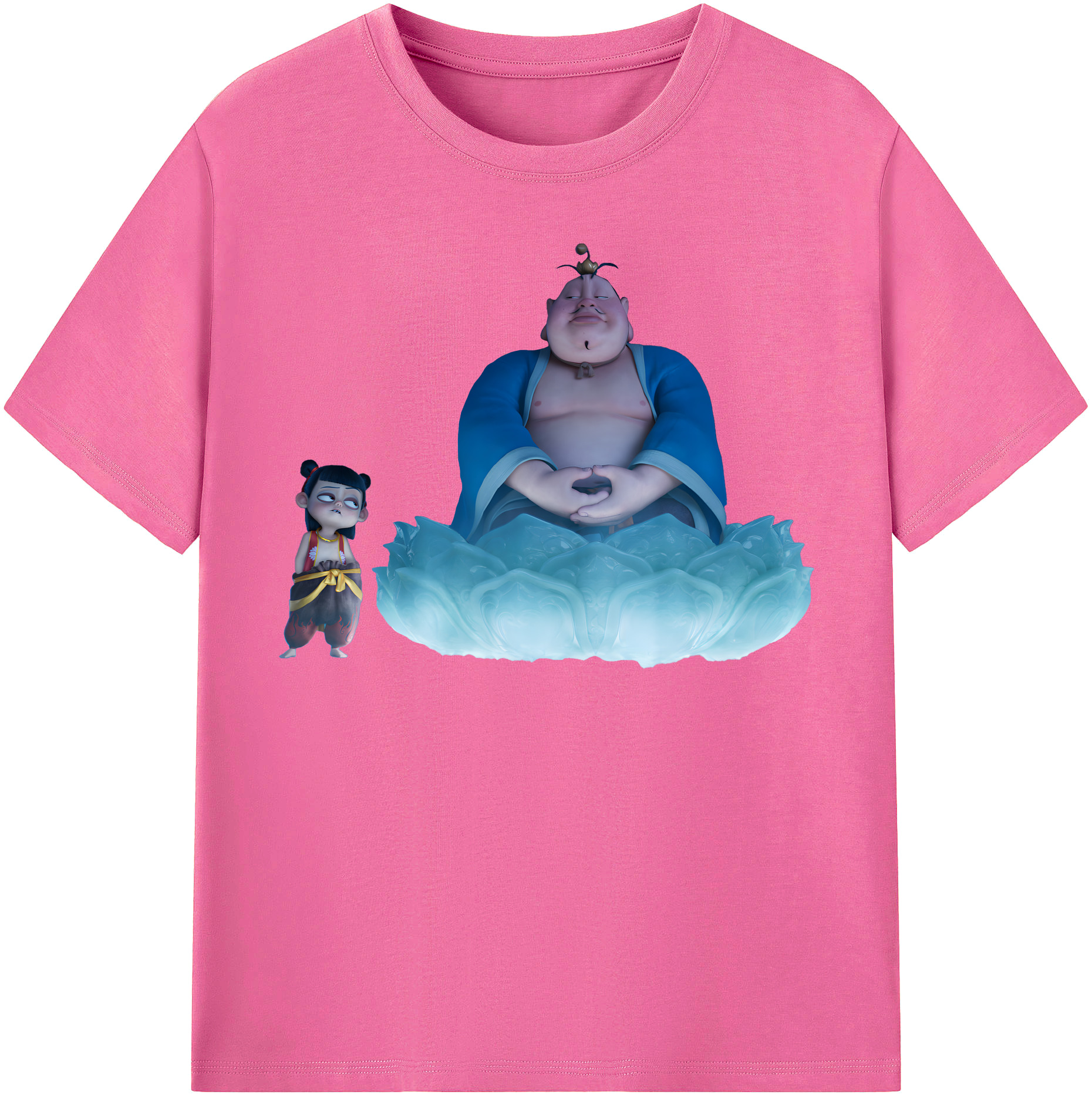 （画像用） Ne Zha 2 ナタ 魔童の大暴れ レディースカジュアルプリントTシャツ（綿100％）